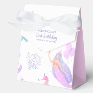 Pastel Mermaid 1. Geburtstags-Party Geschenkschachtel