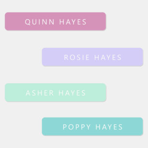Pastel Mermaid Couleurs Nom Étiquettes