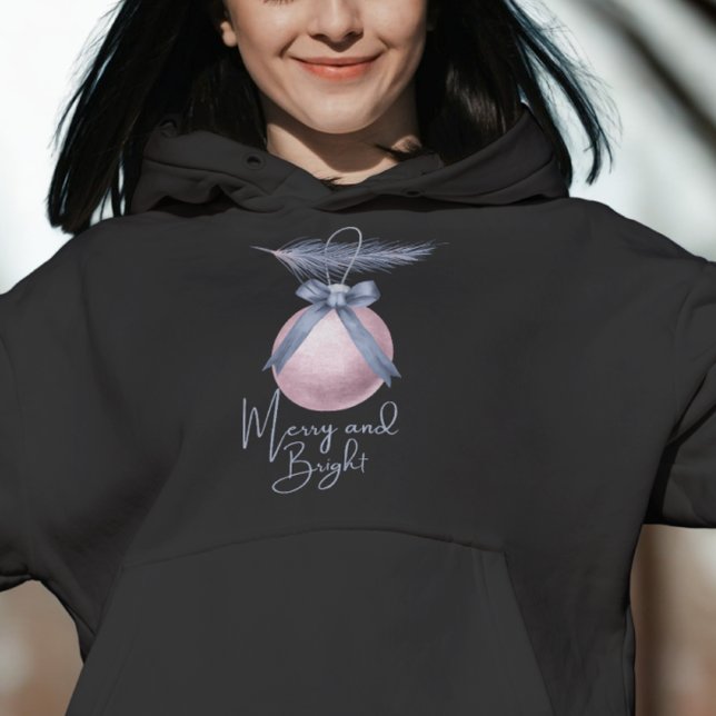 Pastel Merry and Bright Ornament Weihnachten Hoodie (Von Creator hochgeladen)
