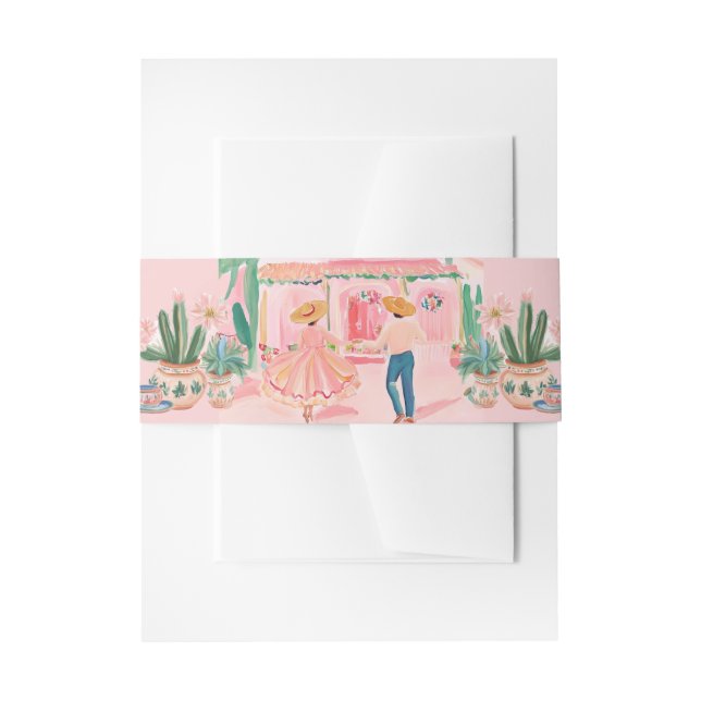 Pastel Mexican Town Einladungsbanderole (Vorderseite Beispiel)