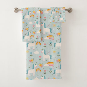 Pastel mignon Rainbow Unicorn Motif