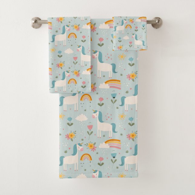 Pastel mignon Rainbow Unicorn Motif (En situation)