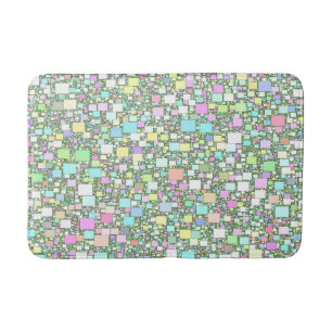 Pastel Mini Boxes Abstrakt Artwork Badematte