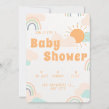 Pastel Minimal Baby Dusche