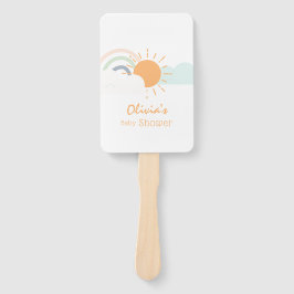 Pastel Minimal Baby Dusche Fächer