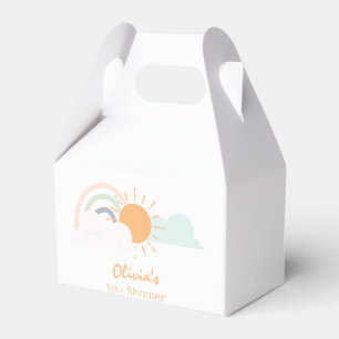 Pastel Minimal Baby Dusche Geschenkschachtel