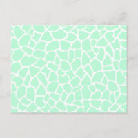 Pastel Mint Green Animal Print Giraffe Muster