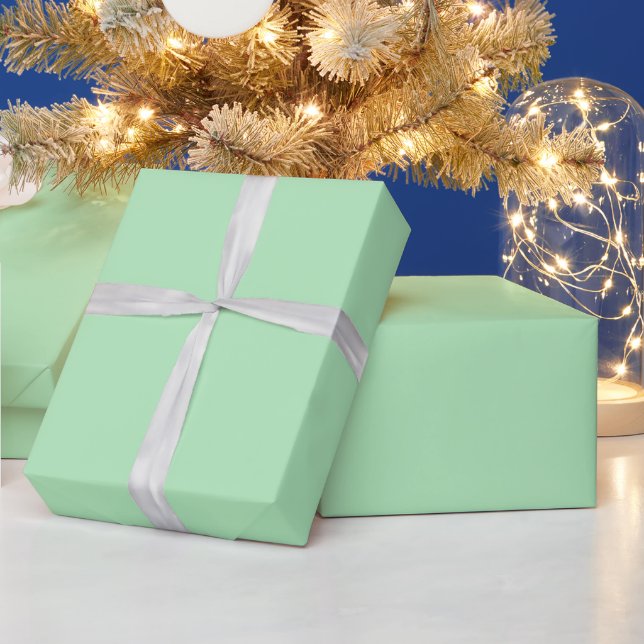 Pastel Mint Green #B2EBBB Wrapping Paper Geschenkpapier (Feiertage)