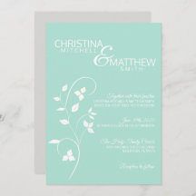 Pastel Mint Green & Light Gray Vine Wedding