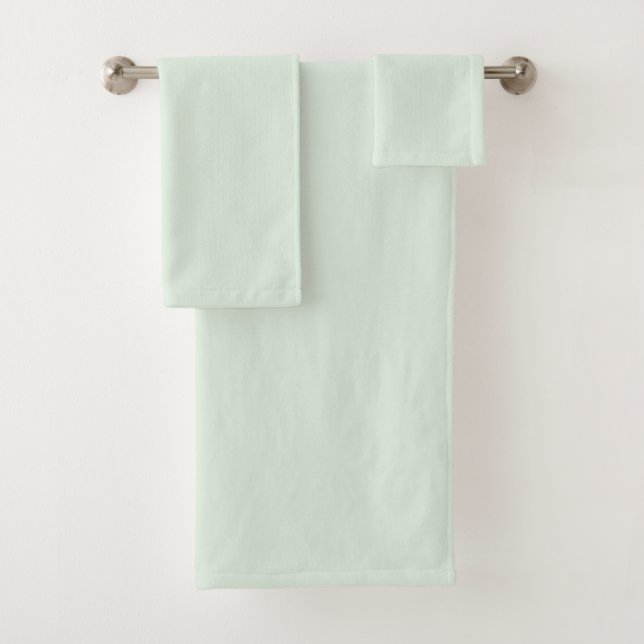 Pastel Mint Green Solid Color Badhandtuch Set (Insitu)