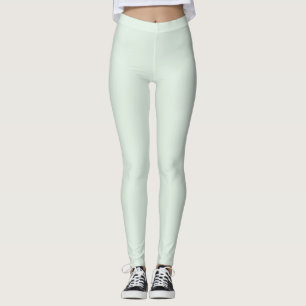 Pastel Mint Green Solid Color Leggings