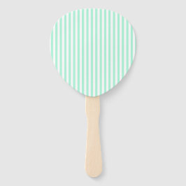 Pastel Mint Green Stripes Sommer Streifen Fächer