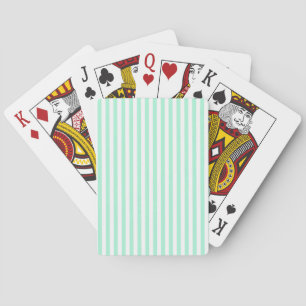 Pastel Mint Green Stripes Sommer Streifen Spielkarten