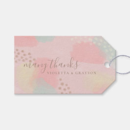 Pastel Modern Art Wedding Geschenkanhänger