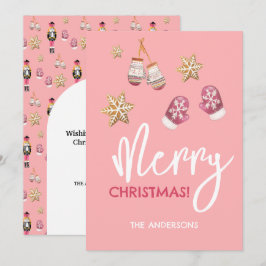 Pastel Modern Christmas Pattern Feiertagskarte