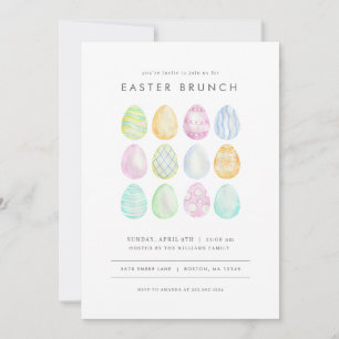 Pastel Moderne Brunch de Pâques Invitation Oeuf de