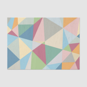 Pastel Modernes, farbiges geometrisches Muster Seidenpapier