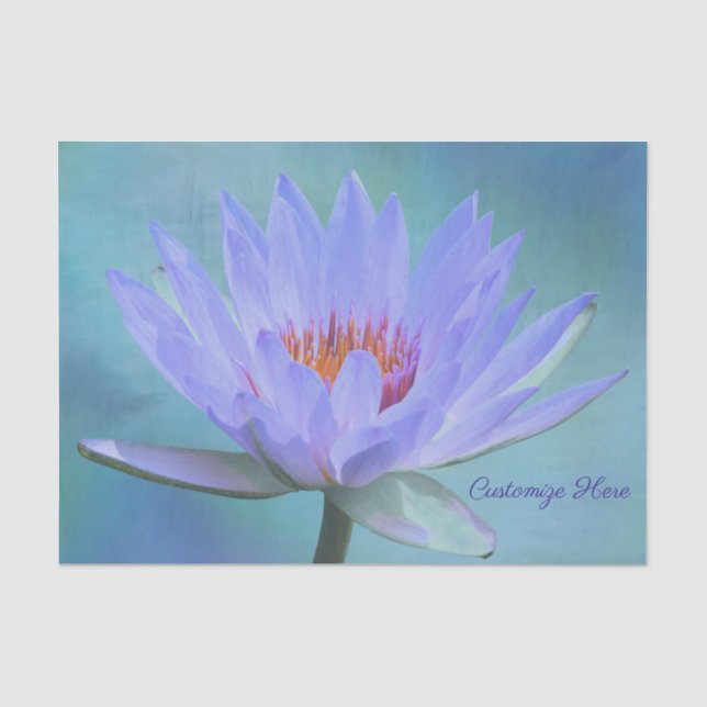 "Pastel Morning" Water Lily Tissue Paper Gift Wrap Seidenpapier (Vorderseite)