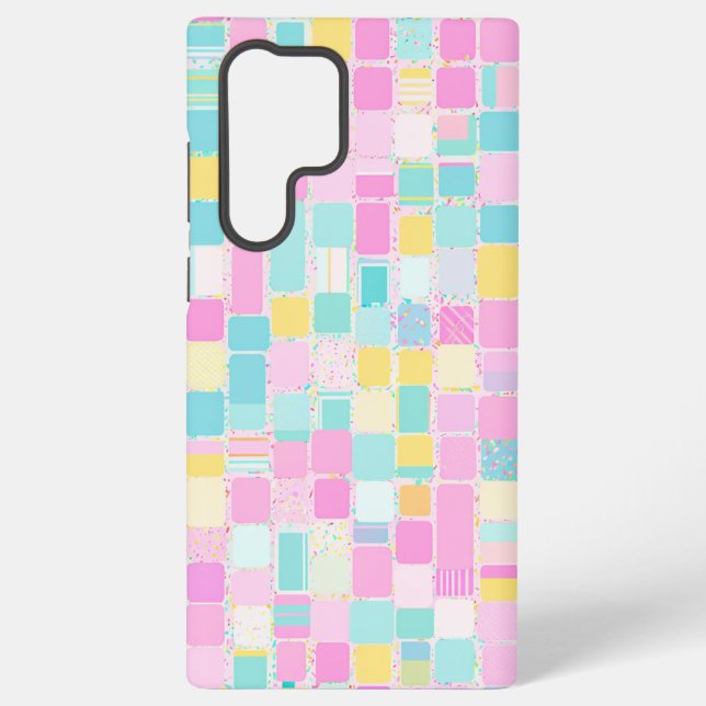 Pastel Mosaic Tile Muster Telefongehäuse Samsung Galaxy Hülle (Rückseite)