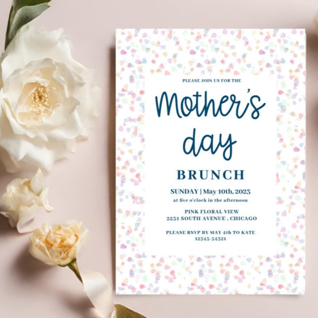 Pastel Mother's day Brunch Einladung (Von Creator hochgeladen)