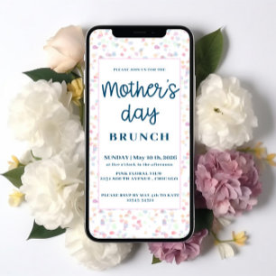 Pastel Mother's day Brunch Einladung