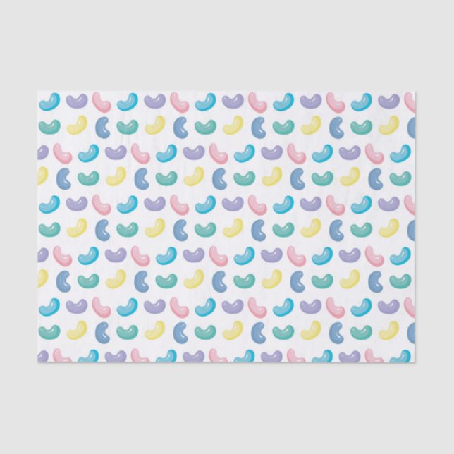 Pastel Multi - Gel-Bohnen-Muster Seidenpapier (Vorderseite)