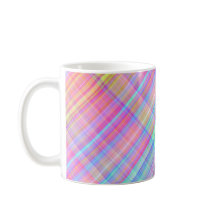 Pastel Multicolor Karierte Tasse
