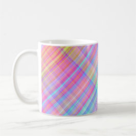 Pastel Multicolor Karierte Tasse