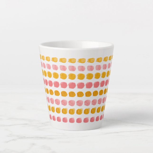 "Pastel Multicolor Latte Tasse - Lebhaft und stilv (Vorderseite)