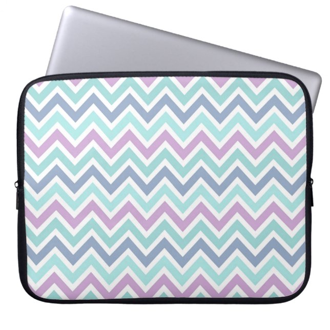 Pastel Multicolor Zickzack Muster 2 Laptopschutzhülle (Vorderseite)