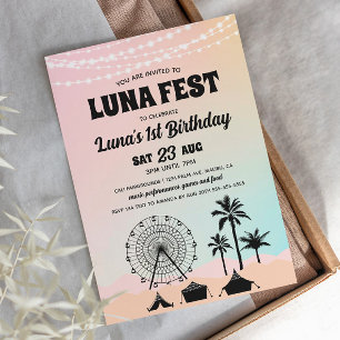 Pastel Music Festival Geburtstagseinladung Einladung