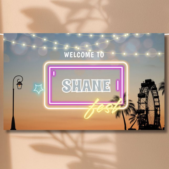 Pastel Music Festival Konzert Boho Geburtstag Banner (Pastel Music Festival Concert Boho Birthday Banner)