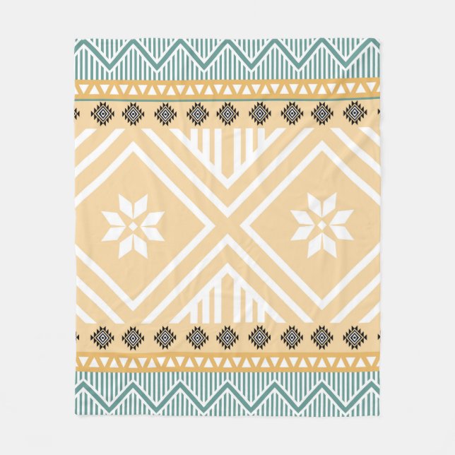 Pastel Native Fabric Seamless Pattern, Thai Nativ Fleecedecke (Vorderseite)