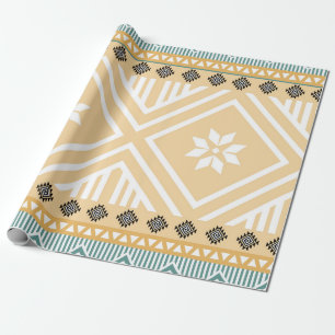 Pastel Native Fabric Seamless Pattern, Thai Nativ Geschenkpapier