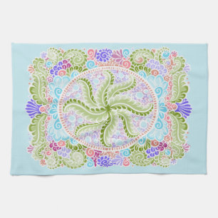 Pastel Nature Mandala Art Handtuch
