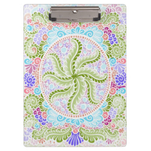 Pastel Nature Mandala Art Klemmbrett