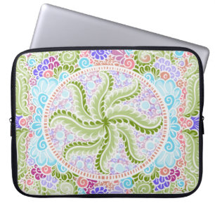 Pastel Nature Mandala Art Laptopschutzhülle