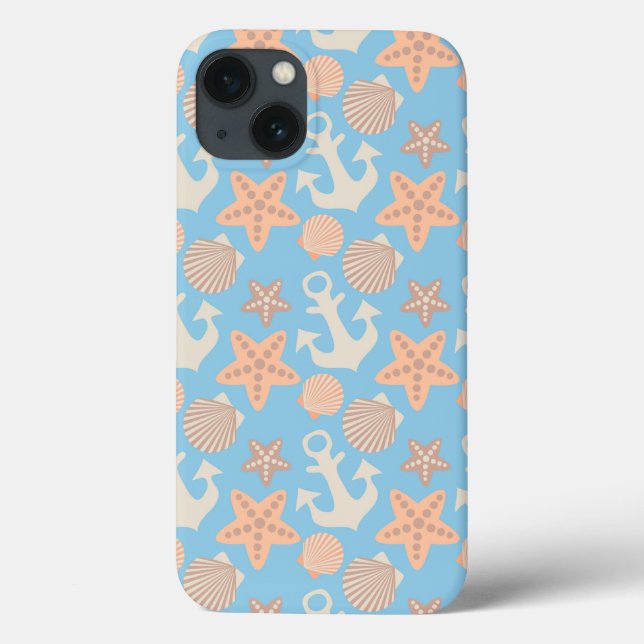 Pastel Nautical Pattern Case-Mate iPhone Hülle (Rückseite)