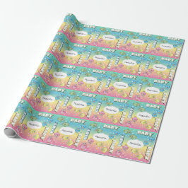 Pastel Niedlich Baby Polka Dot 🦉 Owls Geschenkpapier