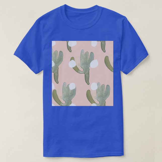 Pastel Niedlich Cactus Pattern T-Shirt (Design vorne)