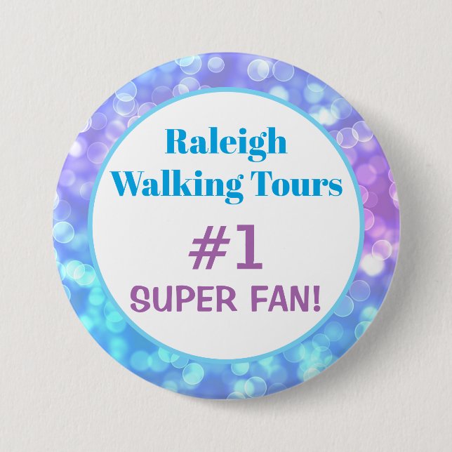 Pastel Niedlich Girly Super Fan Button (Vorderseite)