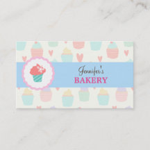 Pastel Niedlich Kawaii Bäckerei Businesscard