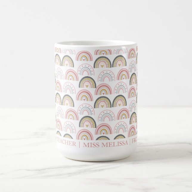 Pastel Niedlich Rainbow & Heart Phantastisch Teach Kaffeetasse (Mittel)