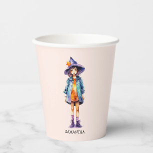Pastel Niedlich Witch Girl Halloween Ästhetik Pappbecher