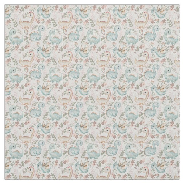 Pastel niedliche Dinosaurier Stoff (Muster)