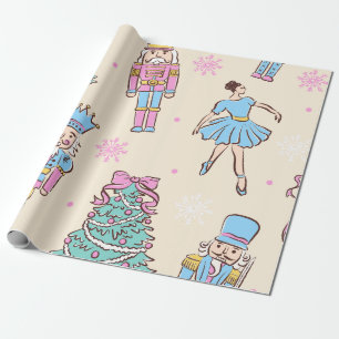 Pastel-Nussknacker-Weihnachten Geschenkpapier