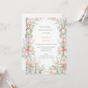 Pastel-Nussknacker-Weihnachten-Hochzeit-Brautparty Einladung