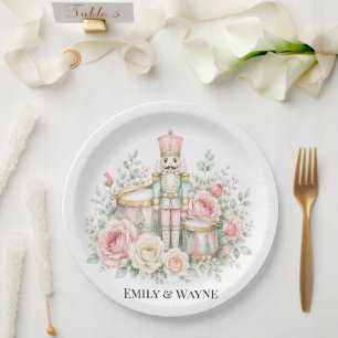 Pastel-Nussknacker-Weihzeit-Hochzeit Pappteller