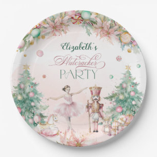 Pastel Nutcracker Ballerina Geburtstagsparty Pappteller