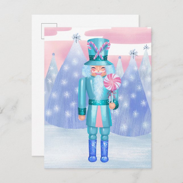 Pastel Nutcracker Candy King Postkarte (Vorne/Hinten)